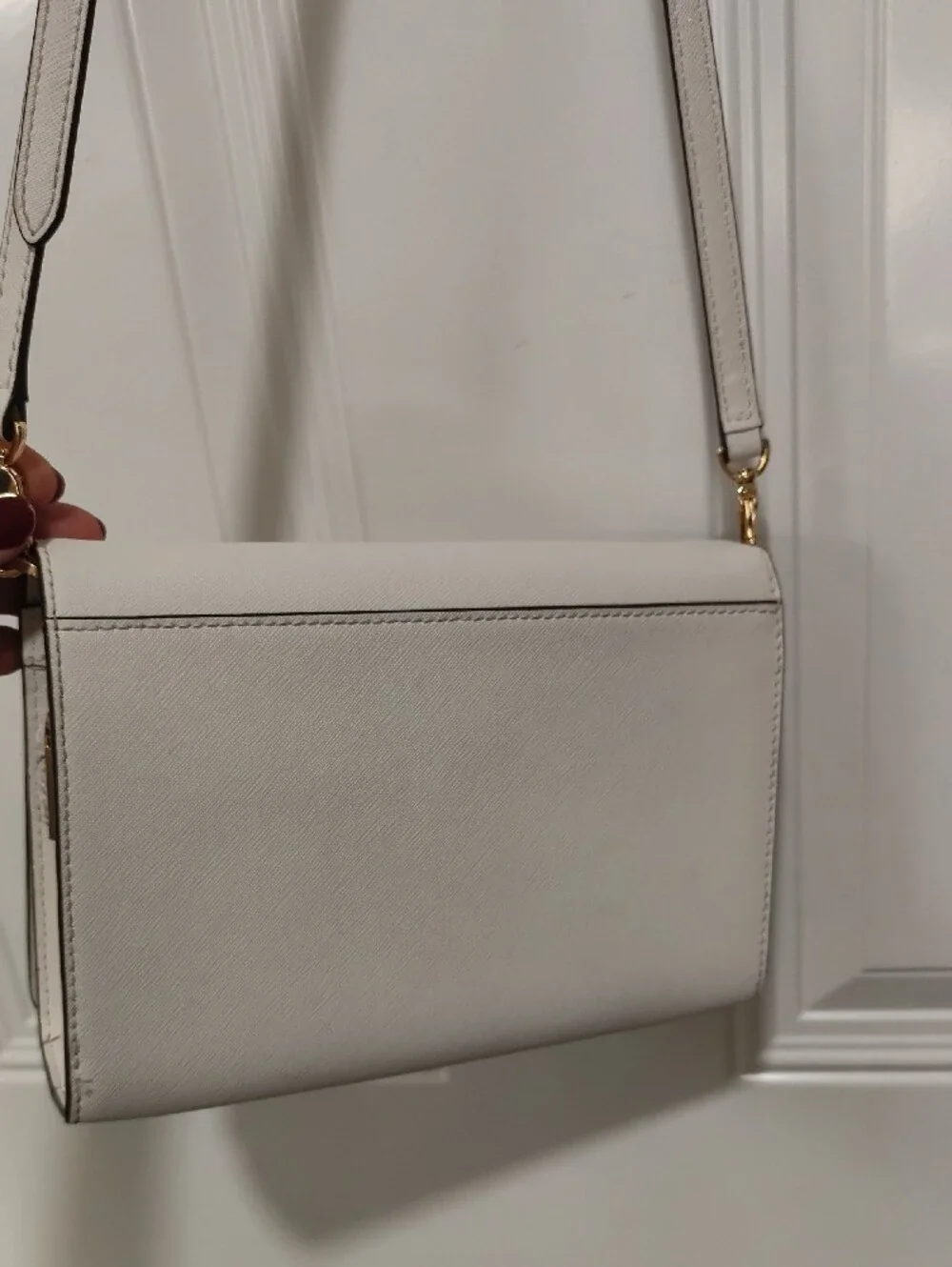Tory Burch Cream Crossbody Bag with Gold Logo